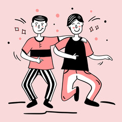 illustration of friendship day