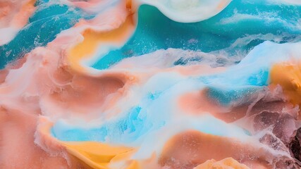 Fototapeta premium Frozen waves wallpaper