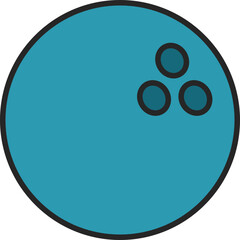 bowling material icon vector
