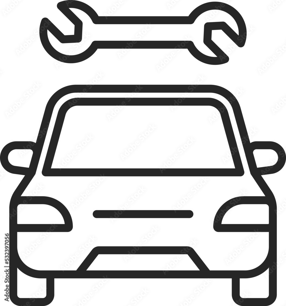 Wall mural car service material icon vector