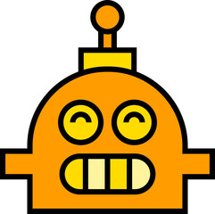 funny robot avatar illustration