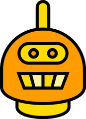 funny robot avatar illustration