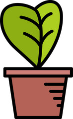 tree and houseplant icon illustration