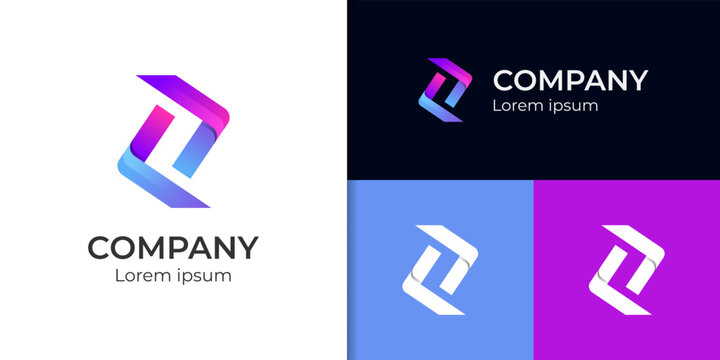 modern logos of code for coding, programming gradient logo template