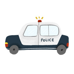 Cute police car design illustration element  © Rizka