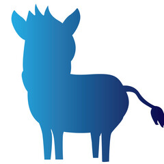 Farm animal silhouette gradient style