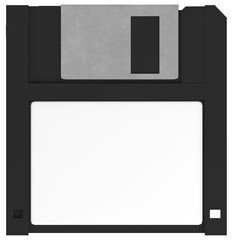 3D rendering illustration of a floppy disk