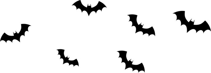 Silhouette of Flying Bats