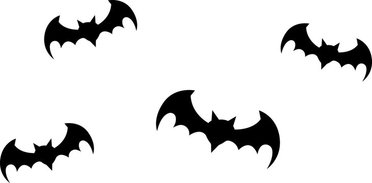 Silhouette of Flying Bats