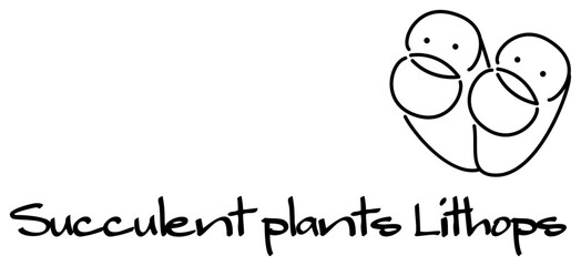 多肉植物 リトープス キャラクター イラスト ベクター