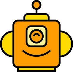 yellow robot head avatar icon