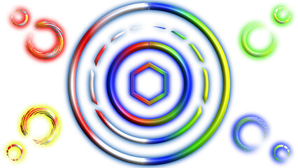 Sfondo trasparente con forme 3D colorate