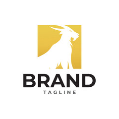 goat logo icon design vector