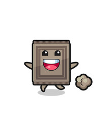 the happy carpet cartoon with running pose
