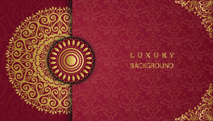 Creative luxury decorative mandala background. Decorative gorgeous beautiful greeting card. Design for invitation, wedding card, Diwali, decoration. India, Indian, Arabic, Damask, Asian, Turkish