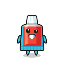 cute toothpaste mascot with an optimistic face