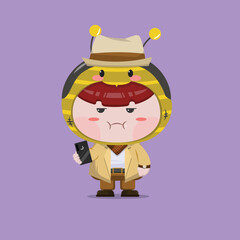 A little boy wearing ootd bee costume