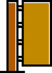 wooden street signpost and signage icon illustration