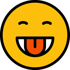 funny and cheeky face emoticon illustration