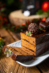 christmas gingerbread filled with jam