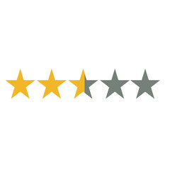 Fototapeta premium vector image of two and a half stars out of five. low level