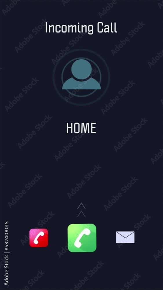 Aufkleber digital mobile ui screen of phone call alert for contact or communication over world, international 