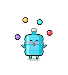 the gallon water bottle circus cartoon juggling a ball