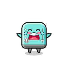 the illustration of crying toaster cute baby