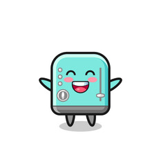 happy baby toaster cartoon character