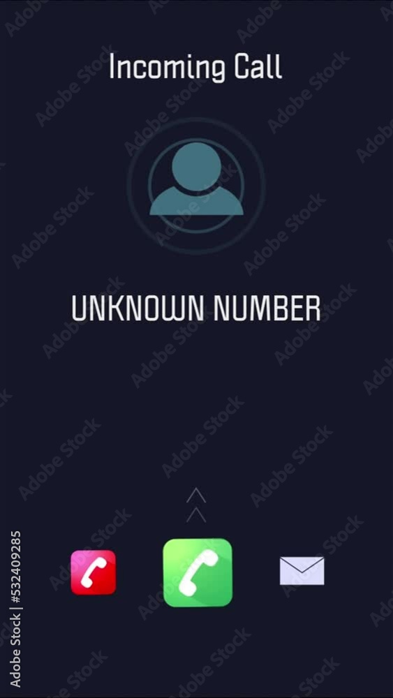 Poster Phone, screen and unknown incoming call icon alert, communication and digital marketing and advertising. Innovation, technology and global networking with smartphone software and 5g AI display