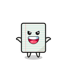 the illustration of cute paper doing scare gesture