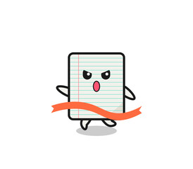 cute paper illustration is reaching the finish