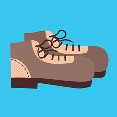 Shoes with laces, illustration, vector