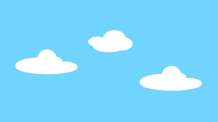Blue sky and white clouds, illustration