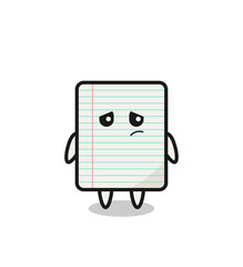 the lazy gesture of paper cartoon character