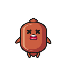 the dead sausage mascot character