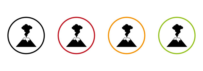 Volcano. Vector image.