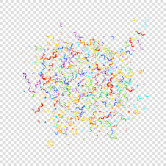 Color serpentine carnival red spiral ribbon curly