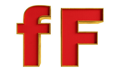 Obraz premium 3d letter F