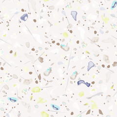Terrazzo Texture Vector. Flooring Seamless Pattern