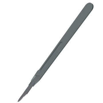 3D rendering illustration of a disposable scalpel