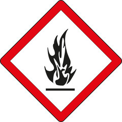 Panneau: Danger de matériaux inflammables 