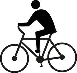 Silhouette de cycliste et vélo