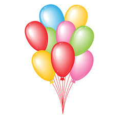 Naklejka premium birthday celebration balloons