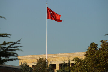 Turkish Flag over Anıtkabir