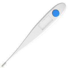 3D rendering illustration of a digital thermometer