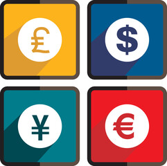 money icon in flat design style 