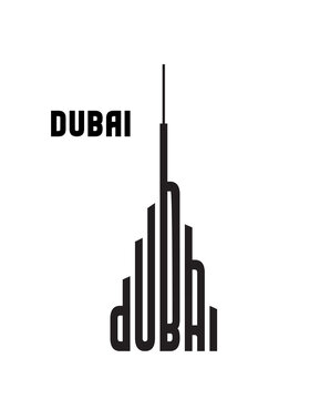 dubai city logo, vector