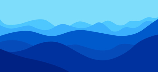 waves, mountains