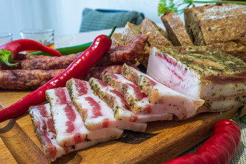 national ukrainian food on the table